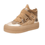 JOY&MARIO Women's Sequins and Action Leather Lace-up Snow Boots in Camel-65709W