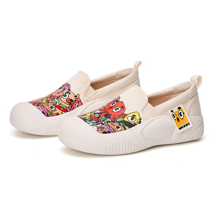 Joy&mario Women’s Slip-on Cartoon Twill Platform Loafers Shoes-65770W