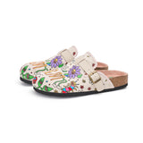 JOY&MARIO Women’s Slip-On Fabric Birken Shoes in Ivory-77221W
