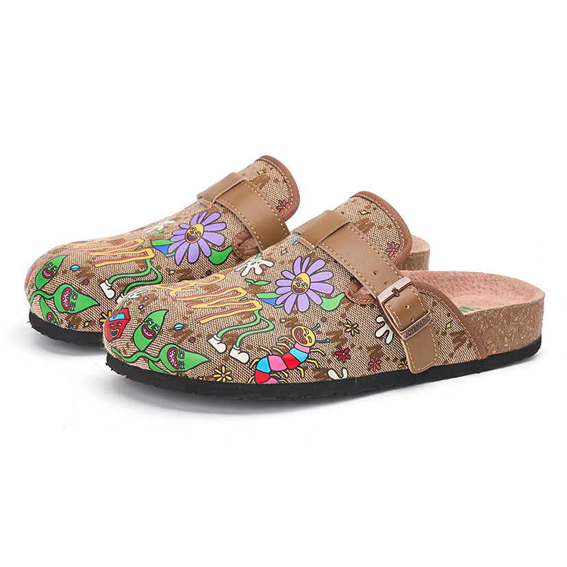Joy&mario Women’s Slip-On Fabric Birken Mule Slippers Shoes-77221W