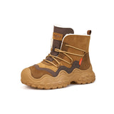 JOY&MARIO Women's Leather Slip-on Boots in Coffee-65950W