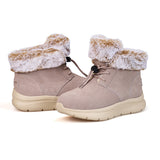 JOY&MARIO Women's Leather Slip-on Boots in Camel-78582W