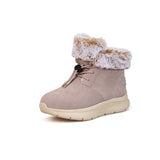 JOY&MARIO Women's Leather Slip-on Boots in Camel-78582W