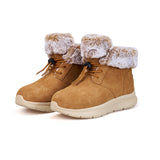 JOY&MARIO Women's Leather Slip-on Boots in Camel-78582W