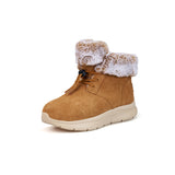 JOY&MARIO Women's Leather Slip-on Boots in Camel-78582W