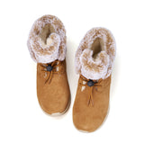 JOY&MARIO Women's Leather Slip-on Boots in Camel-78582W