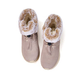 JOY&MARIO Women's Leather Slip-on Boots in Camel-78582W