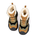 JOY&MARIO Women's Leather Slip-on Boots in Coffee-65950W