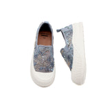 JOY&MARIO Women’s Slip-On Seqins Mesh Platform in Blue-65875W