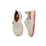 JOY&MARIO Women’s Slip-on Fabric Loafers in Beige-87729W