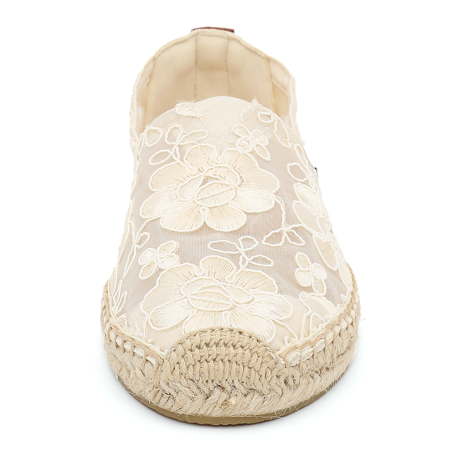 JOY&MARIO Handmade Women’s Slip-On Espadrille Mesh Loafers Flats in Beige-A01129W JOYANDMARIO