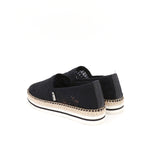 JOY&MARIO Handmade Women’s Slip-On Espadrille Mesh Loafers Platform in Black-A51350W JOYANDMARIO
