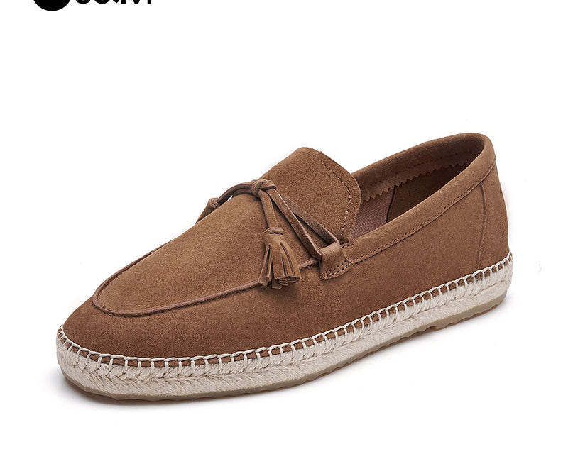 Joy&mario Handmade Couple’s Slip-On Espadrille Sheepskin Flats Shoes -05915W/M