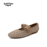 Joy&mario Women’s Slip-On Weave Flats Shoes -79255W
