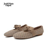 Joy&mario Women’s Slip-On Weave Flats Shoes -79255W