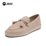 Joy&mario Handmade Couple’s Slip-On Espadrille Sheepskin Flats Shoes -05915W/M