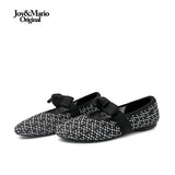 Joy&mario Women’s Slip-On Weave Flats Shoes -79255W