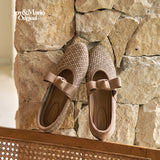 Joy&mario Women’s Slip-On Weave Flats Shoes -79255W