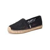 Load image into Gallery viewer, JOY&amp;MARIO Handmade Women’s Slip-On Espadrille Mesh Loafers Flats in Black-05620W