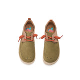 Load image into Gallery viewer, JOY&amp;MARIO Handmade Women’s and Men&#39;s Slip-On Espadrille Cow Suede and Twill Couple Loafers in Green-05639W/M