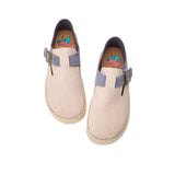 Load image into Gallery viewer, JOY&amp;MARIO Handmade Women’s and Men&#39;s Slip-On Espadrille Cow Suede Couple Loafers in Grey-05651W/M