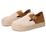 Load image into Gallery viewer, JOY&amp;MARIO Handmade Women’s Slip-On Espadrille Cow Suede Loafers Pink-05651W