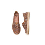 Load image into Gallery viewer, JOY&amp;MARIO Handmade Women’s Slip-On Espadrille Fabric Loafers Flats in Camel-05660W