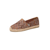 Load image into Gallery viewer, JOY&amp;MARIO Handmade Women’s Slip-On Espadrille Fabric Loafers Flats in Camel-05660W