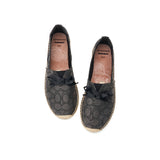 Load image into Gallery viewer, JOY&amp;MARIO Handmade Women’s Slip-On Espadrille Fabric Loafers Flats in Black-05662W