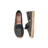 Load image into Gallery viewer, JOY&amp;MARIO Handmade Women’s Slip-On Espadrille Fabric Loafers Flats in Black-05662W