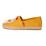 Load image into Gallery viewer, JOY&amp;MARIO Handmade Women’s Slip-On Espadrille Twill Loafers Flats in Yellow-05696W