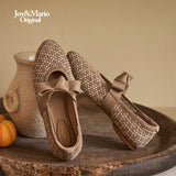 Joy&mario Women’s Slip-On Weave Flats Shoes -79255W