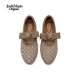 Joy&mario Women’s Slip-On Weave Flats Shoes -79255W