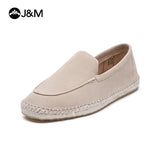 Joy&mario Handmade Couple’s Slip-On Espadrille Sheepskin Flats Shoes -05915W/M