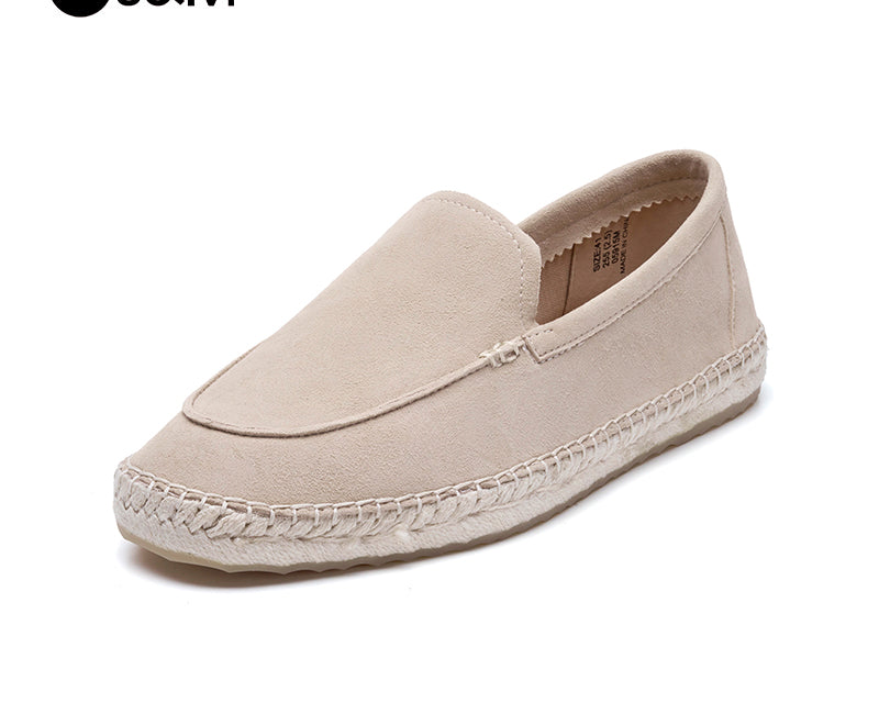 Joy&mario Handmade Couple’s Slip-On Espadrille Sheepskin Flats Shoes -05915W/M