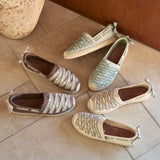 Joy&mario Handmade Women’s Slip-On Canvas Espadrille Shoes-6A5939W