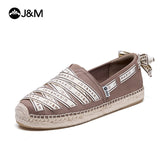 Joy&mario Handmade Women’s Slip-On Canvas Espadrille Shoes-6A5939W