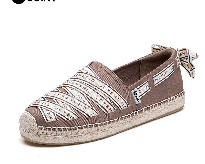Joy&mario Handmade Women’s Slip-On Canvas Espadrille Shoes-6A5939W