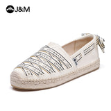Joy&mario Handmade Women’s Slip-On Canvas Espadrille Shoes-6A5939W
