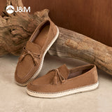 Joy&mario Handmade Couple’s Slip-On Espadrille Sheepskin Flats Shoes -05915W/M