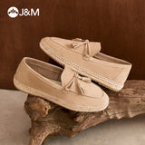 Joy&mario Handmade Couple’s Slip-On Espadrille Sheepskin Flats Shoes -05915W/M