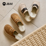 Joy&mario Handmade Women’s Slip-On Espadrille Sheepskin Slippers Shoes -05916W