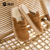 Joy&mario Handmade Women’s Slip-On Espadrille Sheepskin Slippers Shoes -05916W