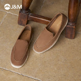 Joy&mario Handmade Couple’s Slip-On Espadrille Sheepskin Flats Shoes -05915W/M