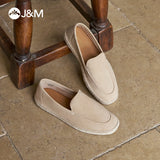 Joy&mario Handmade Couple’s Slip-On Espadrille Sheepskin Flats Shoes -05915W/M