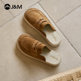Joy&mario Handmade Women’s Slip-On Espadrille Sheepskin Slippers Shoes -05916W