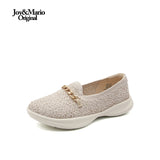 Joy&mario Women’s Slip-On Weave Flats Shoes -79277W
