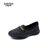 Joy&mario Women’s Slip-On Weave Flats Shoes -79277W