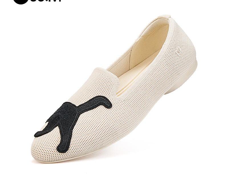 Joy&mario Women’s Slip-On Weave Flats Shoes -79153W