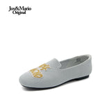 Joy&mario Women’s Slip-On Weave Flats Shoes -79267W